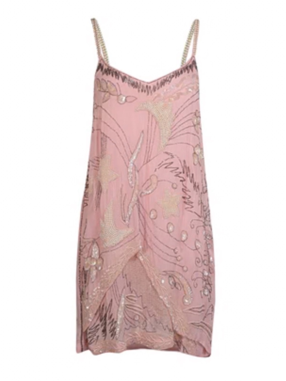 LoveShackFancy Embellished Pink Mini dress size 12